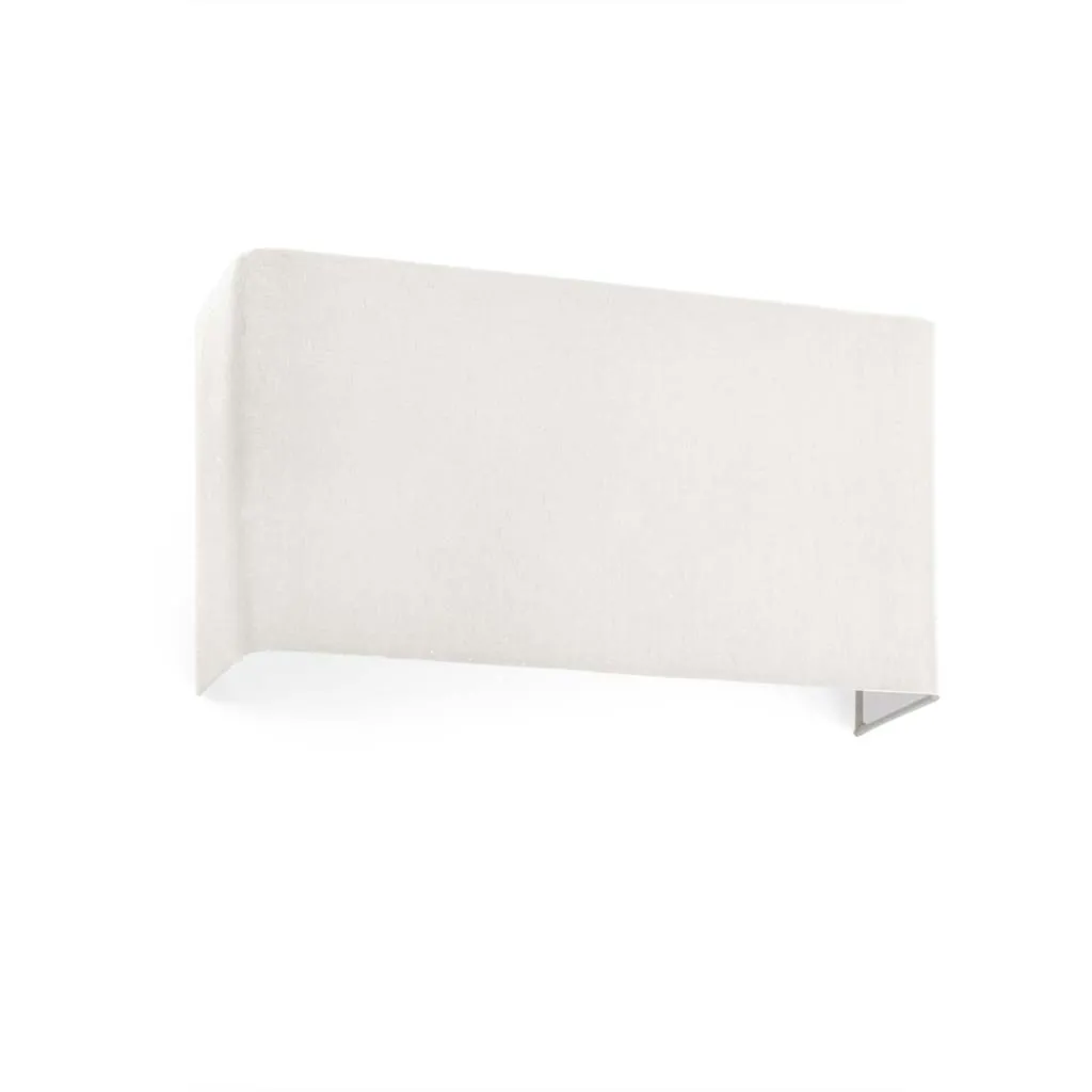 Lampada Parete Beige Tessuto Rettangolare: Applique Design per Hotel