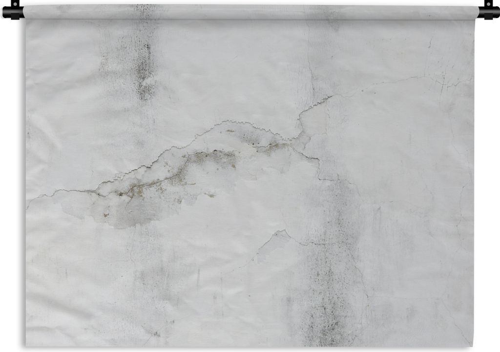 MuchoWow Wandteppich Wandbehang Beton - Grau - Weiß 150x112 cm Tapisserie Dekoration Wandtuch - Wanddecke - Wandteppiche