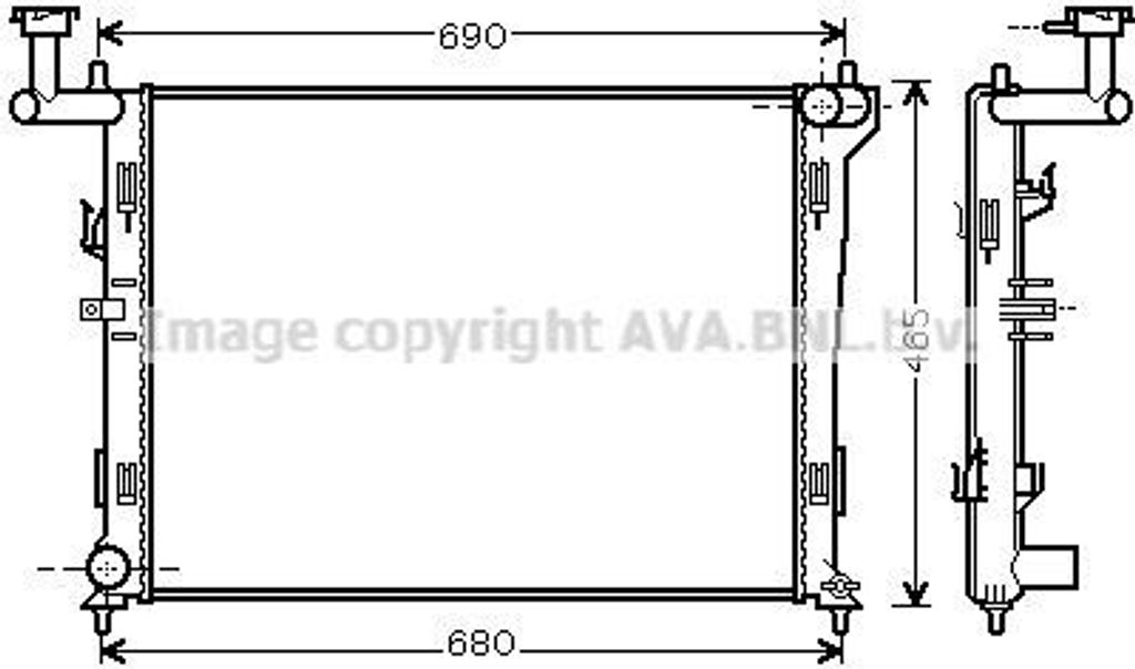 PRASCO HYA2179 - OE 253102H000 Kühler, Motorkühlung für Elantra (HD), i30 (FD), CeeD (ED), Pro CeeD (ED)