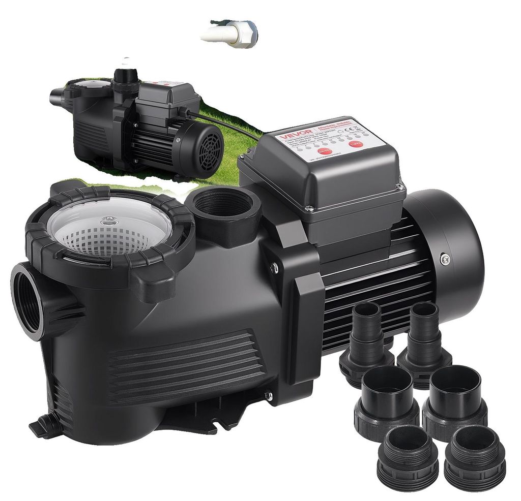 Pompe de piscine VEVOR 550 W, pompe filtrante 14 000 L/H Image du produit 