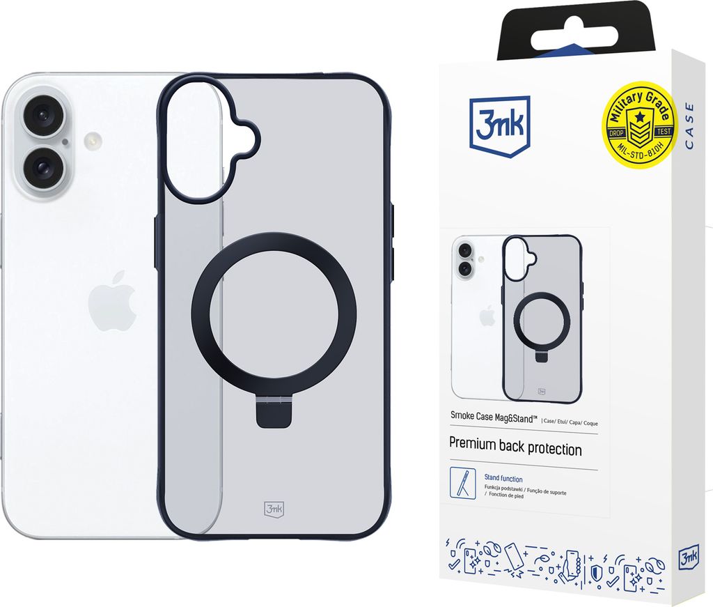 3MK Smoke Mag&Stand, Cover, Apple, iPhone 16, 15,5 cm Produktbild 