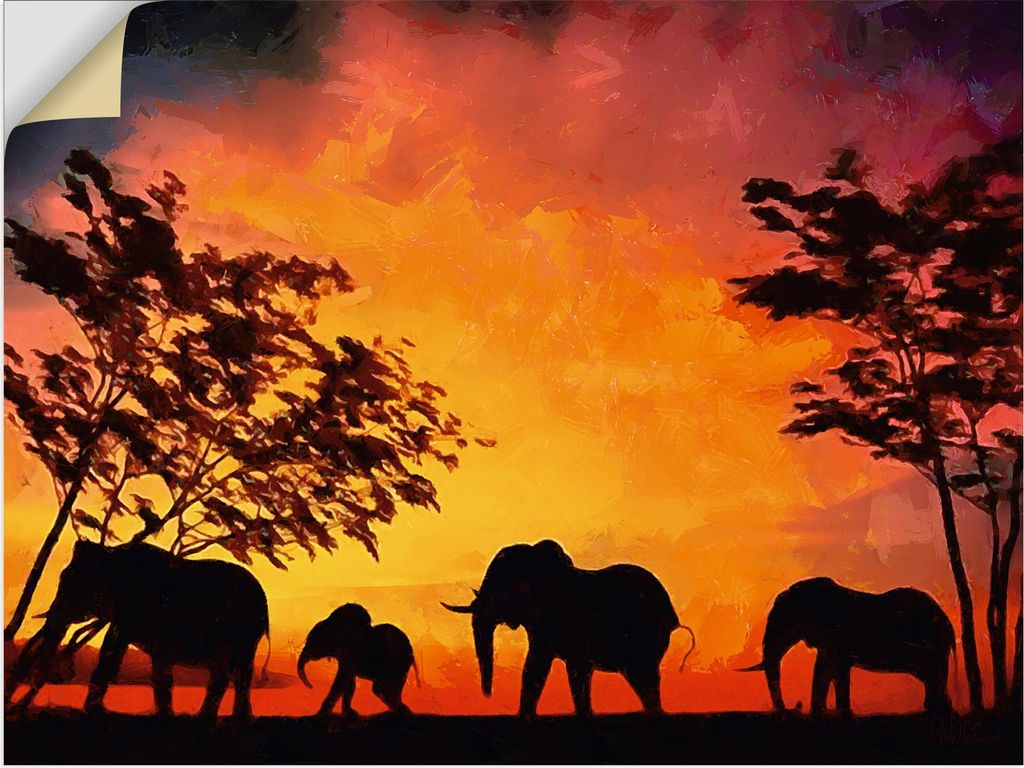 ARTland Wandbild, selbstklebend Erinnerungen an Afrika II Größe: 120x90 cm