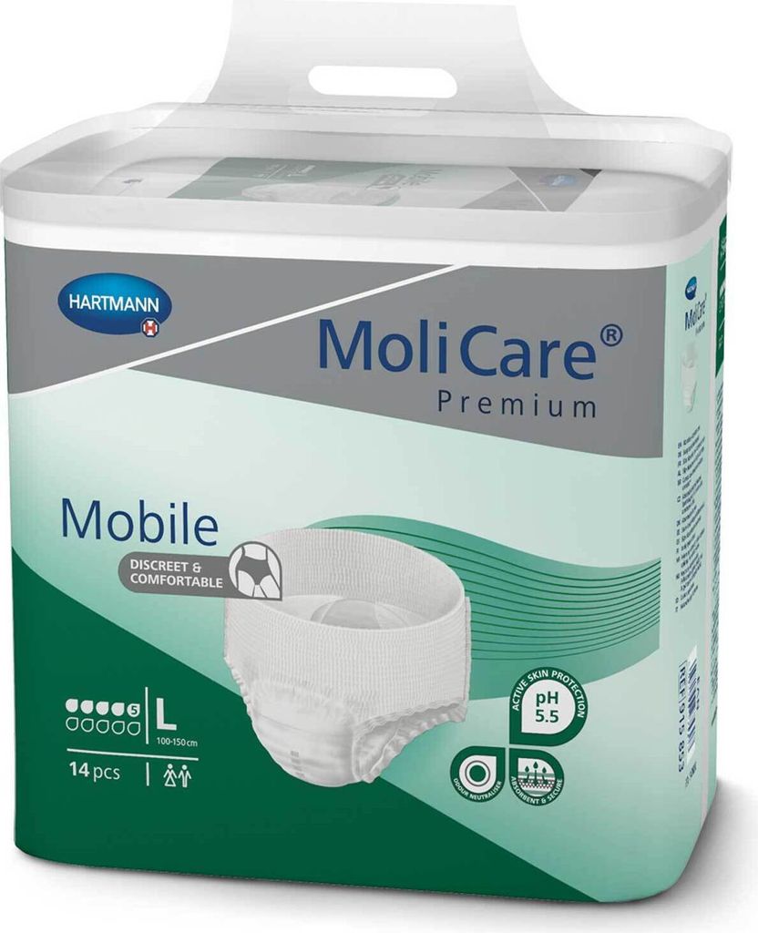 Molicare Premium Mobile, 5 druppels, maat M, 3 verpakkingen Productafbeelding 