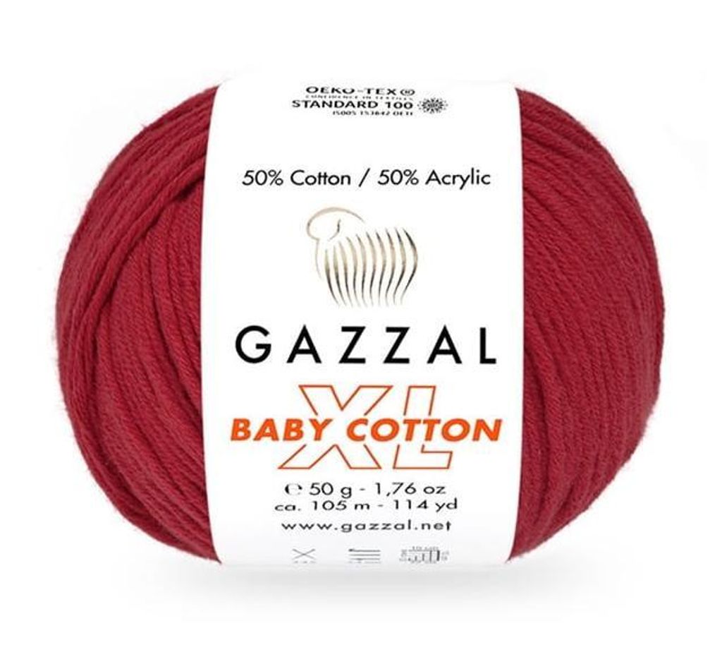 Gazzal Bavlna XL 3439, příze, vlna, příze na pletení, příze Obrázek produktu 