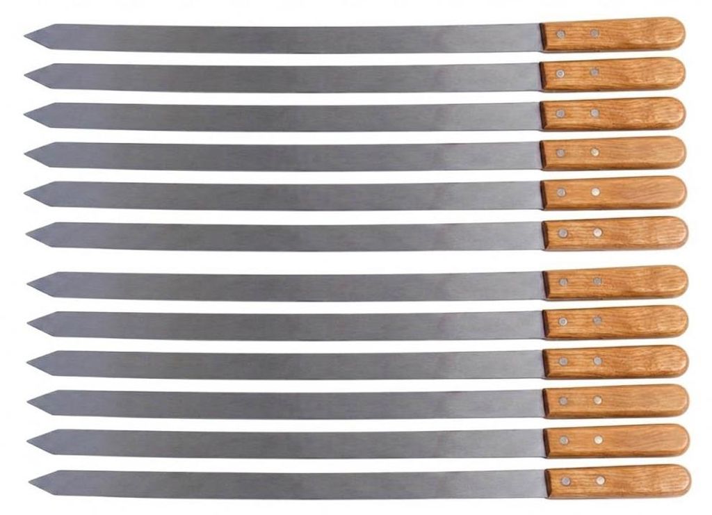 12x ADANA Kebab Grillspiesse 60cm lang x 2,5cm(25mm) Breite Produktbild 