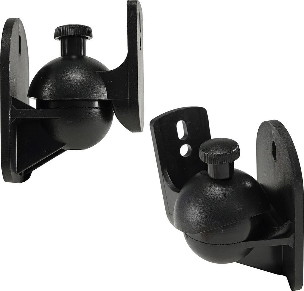 ChiliTec 23069 Wandhalter für Lautsprecher "CT-2 Black" dreh-/neigbar,max.3,5kg, schwarz, Paar
