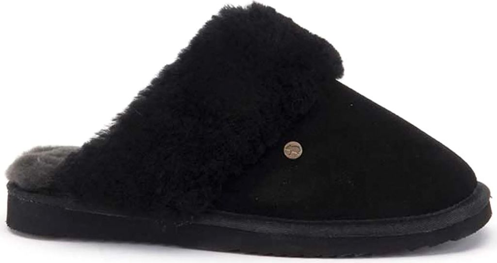 Warmbat Flurry Suede Schwarz - Damen Hausschuhe - FLS321009 Produktbild 