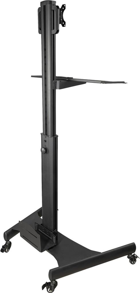 StarTech.com Computertisch mit Rollen und Monitorhalterung, CPU/PC-Halter, Tastaturablage - Ergonomischer höhenverstellbarer Computerwagen - Rolle...