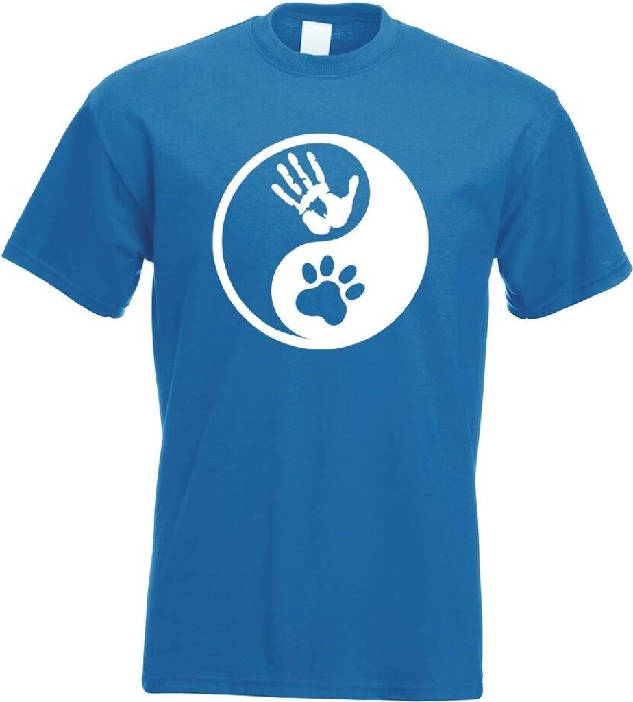 Kiwistar - T-Shirt - royal - Tiermensch - Yin und Yang Herren Funshirt Bedruckt Design Sprüche Spruch Motive - mit Motiv Bedruckt - Funshirt Desig...