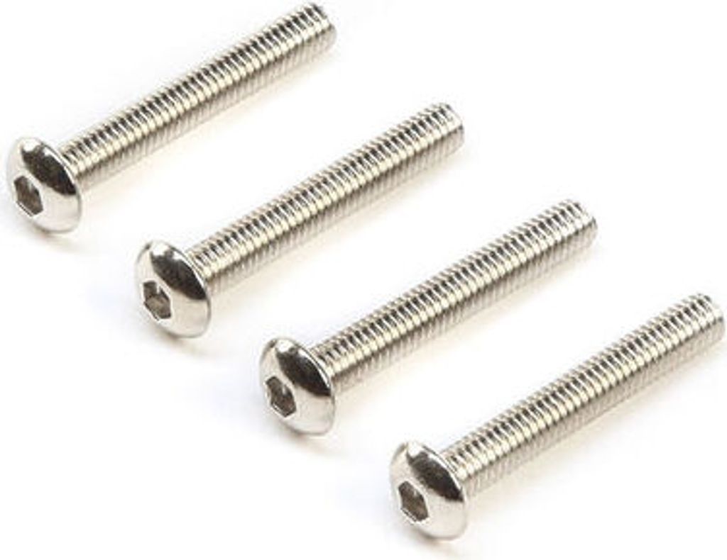 Losi Left Hand Button Head Screws, M3x20mm (4)
