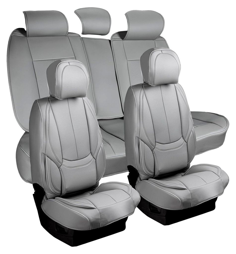 Vollständiges Set mit 5 Autositzbezügen für Autos, wasserdichte Nappaleder, Autositzschoner, komplettes Set, universelle Auto-Innenausstattung p...