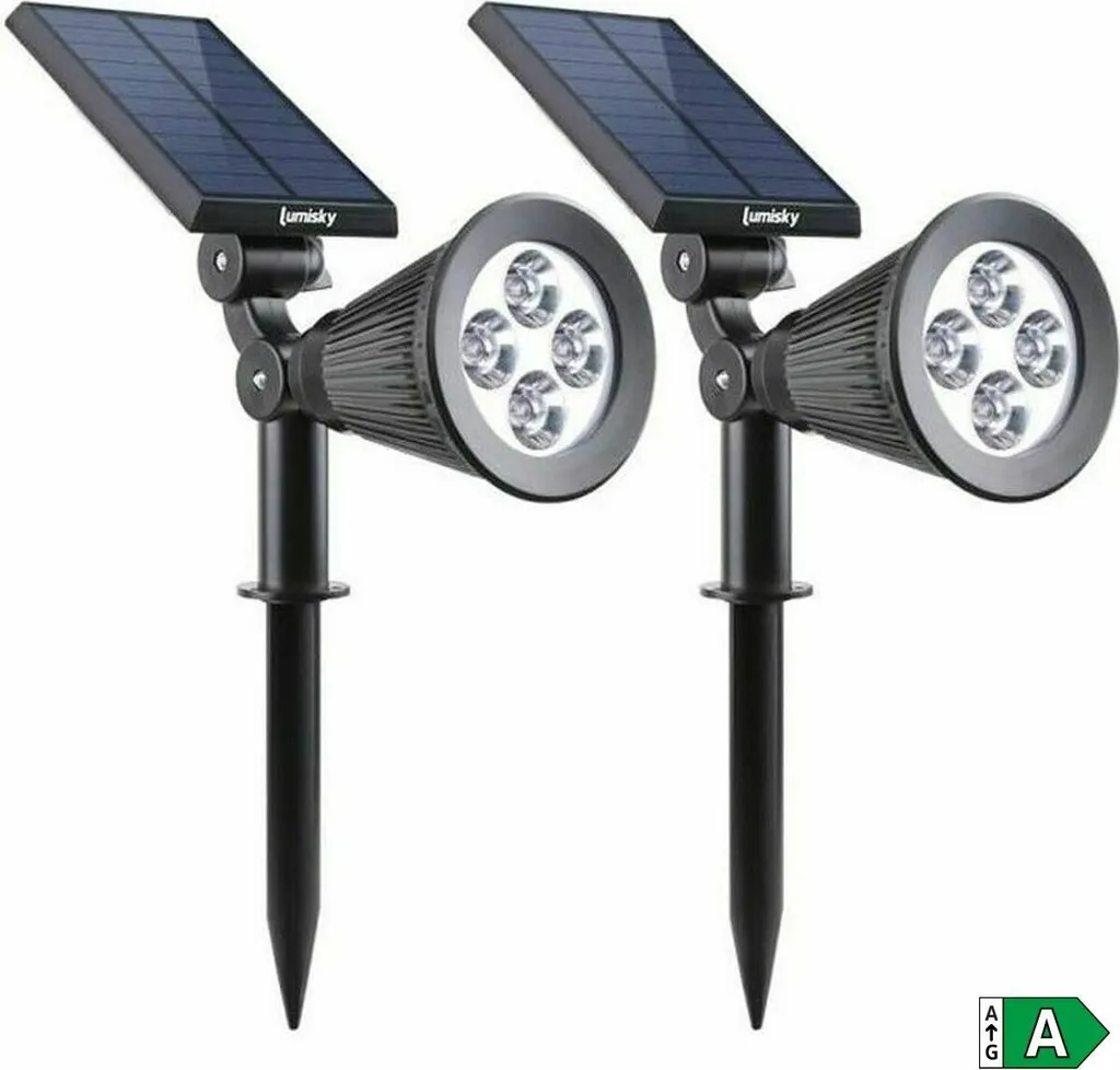 Spot solaire Lumisky 3760119732779 inclinable 2 en 1 - Lot de 2