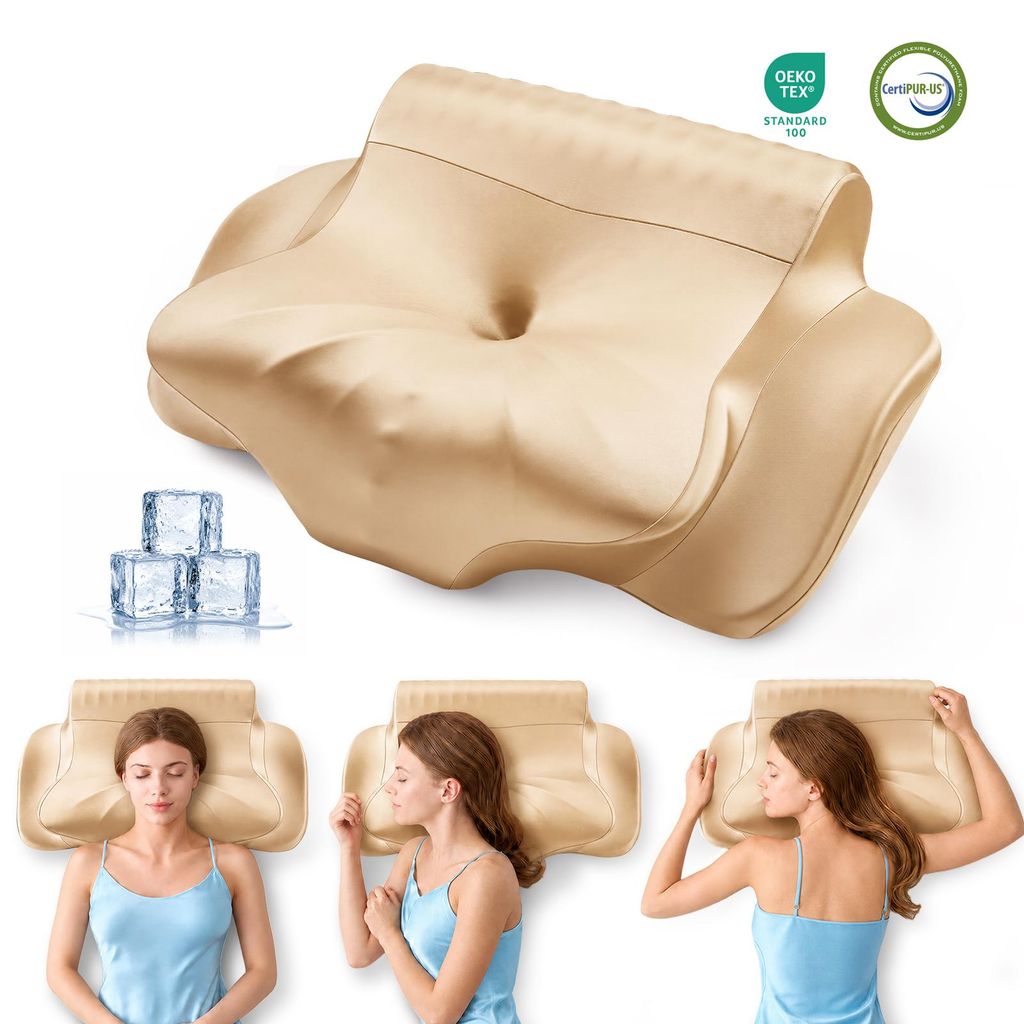 Cuscino cervicale NicePlus in memory foam, effetto Immagine del prodotto 