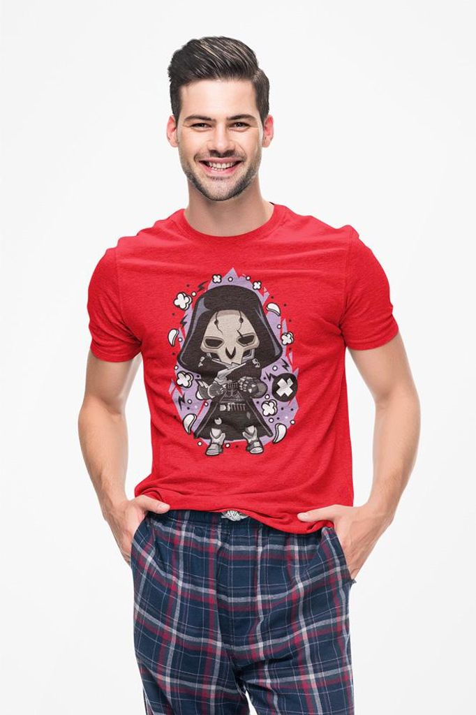 D&B Uni Polo PC00089 Reaper Rot-Größe 3XL