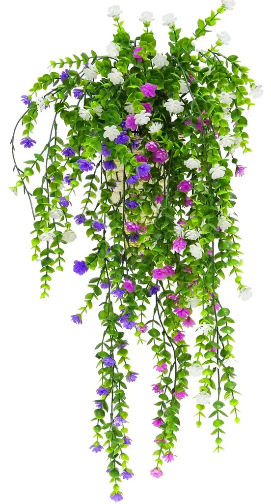3 plantes suspendues artificielles lierres réalistes lot de 3 coloris