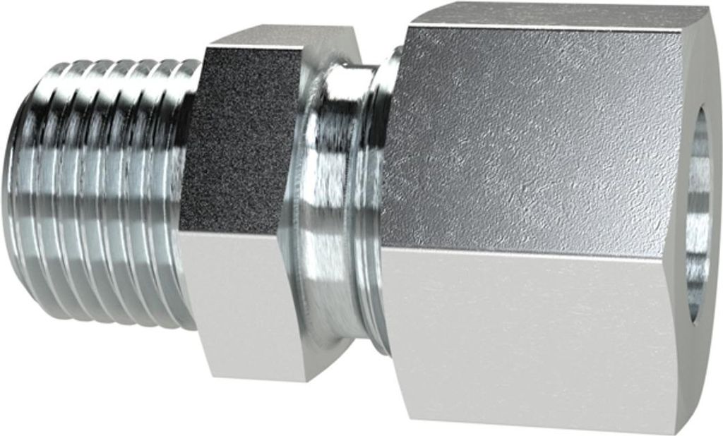 Riegler Gerade Einschraubverschraubung, R 1/8 a., Rohr-Ø 5, Stahl verz.