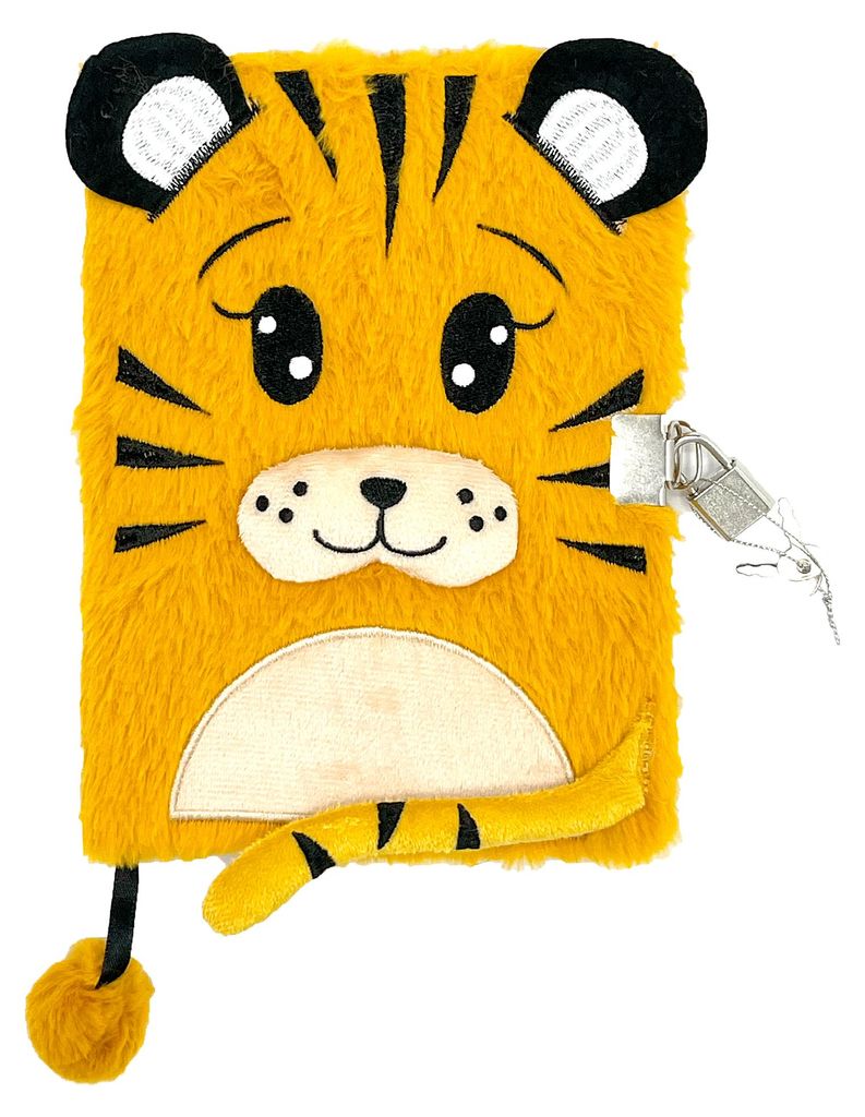 Journal avec serrure enfants tigre carnet ligné Image du produit 