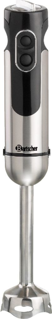 Bartscher 130.206 - Batteur Multifonction Stabmixer, Edelstahlgehäuse, 700 Watt, 1,25 l Behälter, 5 Geschwindigkeiten, Universalzerkleinerer-Zube...