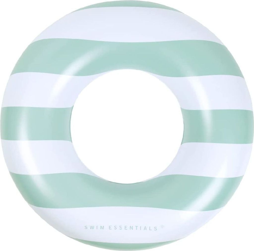 Swim Essentials Schwimmring 90 cm Grün Gestreift | Produktbild 