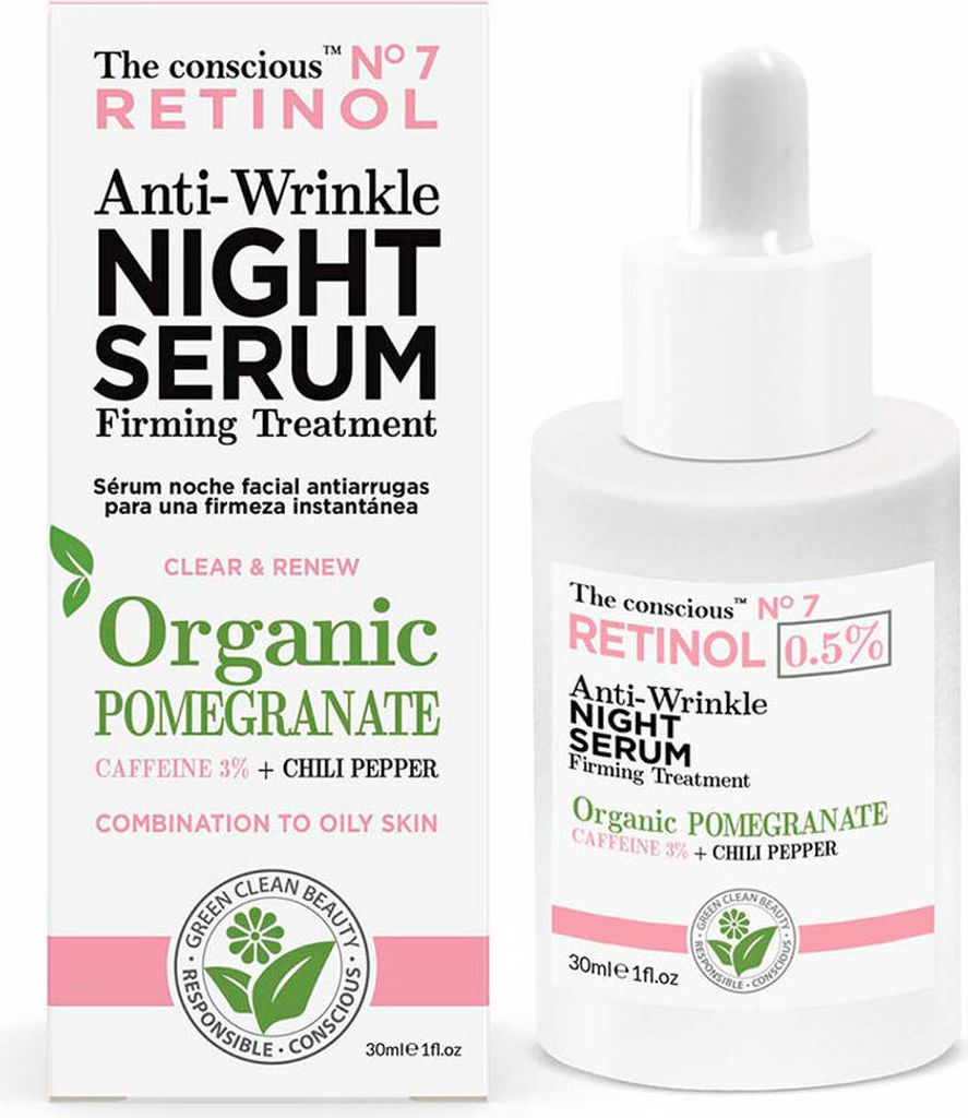 The conscious RETINOL Anti-Falten-Nachtserum Bio-Granatapfel 30 ml