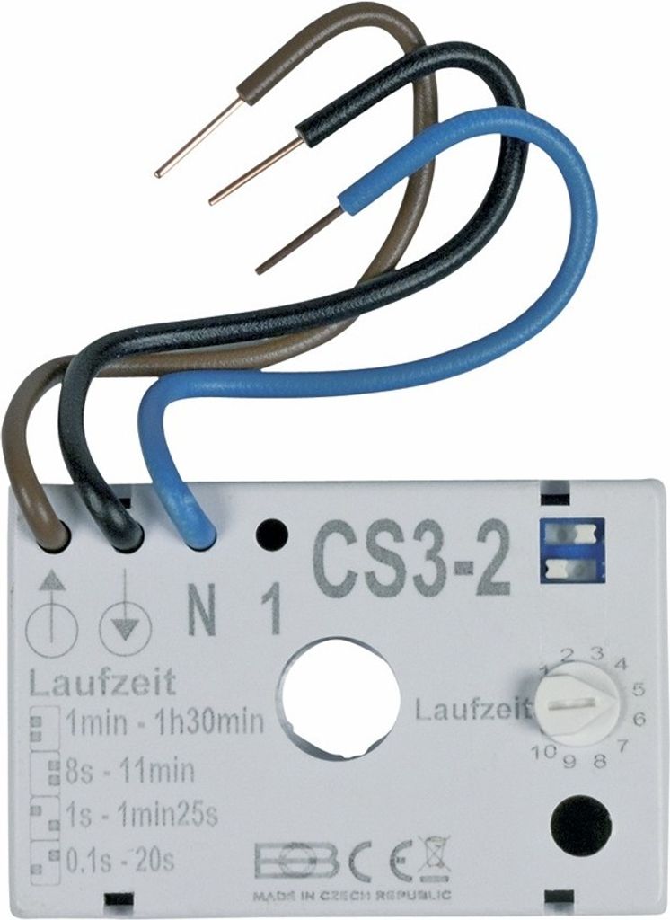 Europart 10031908 UNIVERSAL Nachlaufrelais Nachlaufzeit Timer Zeitschalter Steuerung CS3-2 Unterputz elektronisch 230V für Treppenhaus Beleuchtung...