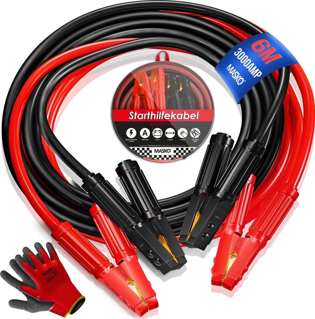 Cavi Per Auto 600A 4,5m - Beast - Set Di Cavi Per Avviamento Auto 12/24V Con Morsetti Rame A Molla