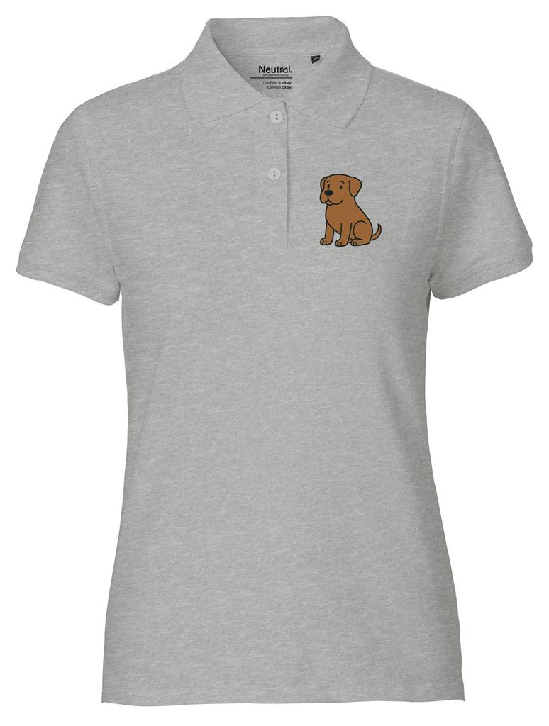 Huuraa Damen Polo Shirt Boerboel Comic Boeri M Sport Grey Bio Baumwolle Fairtrade Poloshirt Geschenkidee