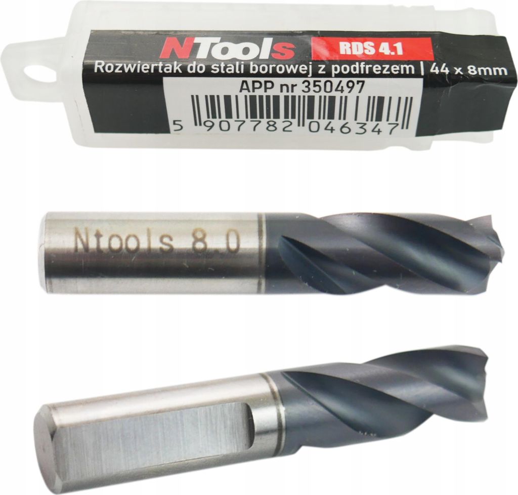 Spitzenfräser für Borstahl 8 mm 44 mm RDS 4.1 Reibahle NTOOLS 8x44 mm