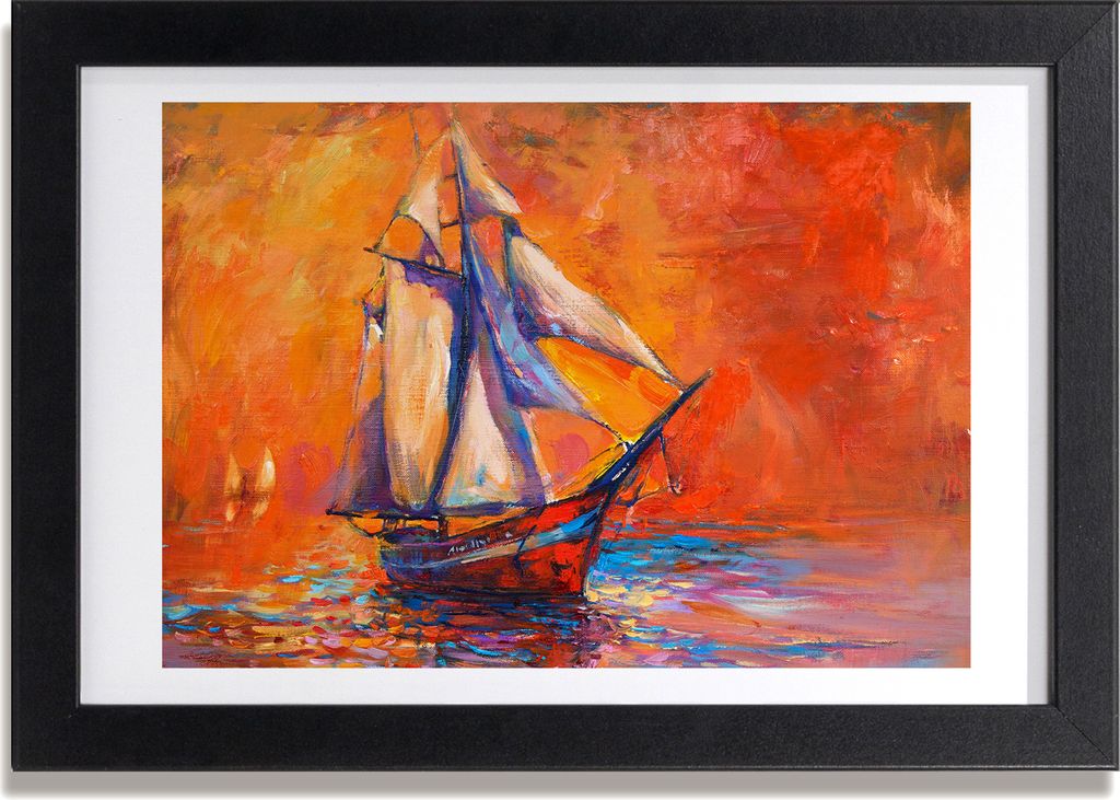 Bild 30x20 MDF-Rahmen, Wandkunst Raumschiff Produktbild 