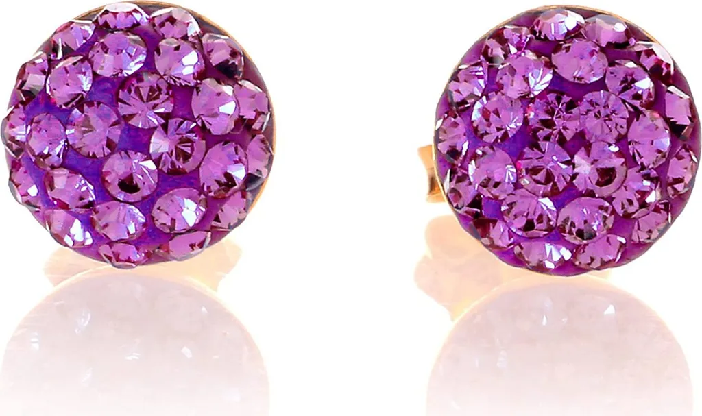Orecchini Ametista 7mm - Gioielli Eleganti in Argento 925 Placcato