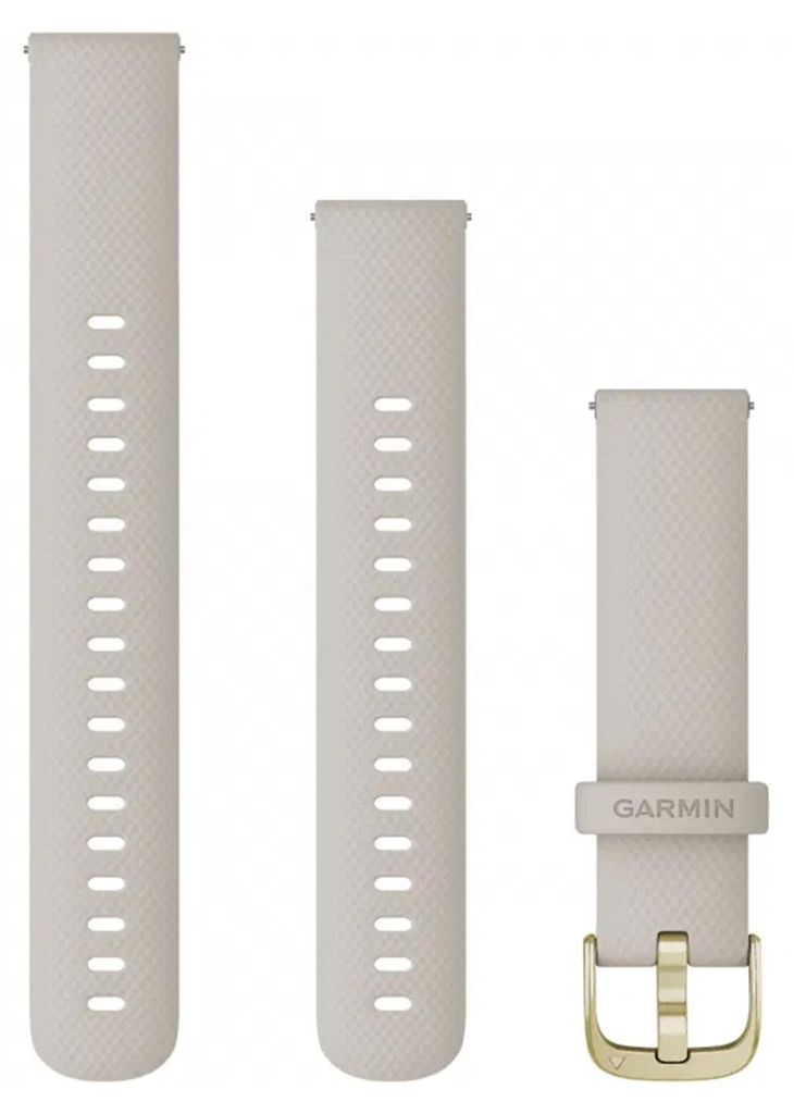Garmin vervangende siliconen band, 18 mm, beige/lichtgoud, Productafbeelding 