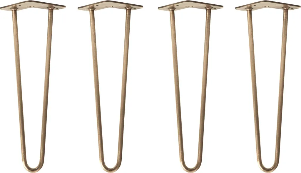 Gambe Tavolino Oro Antico 40cm - Natural Goods Berlin Hairpin Style