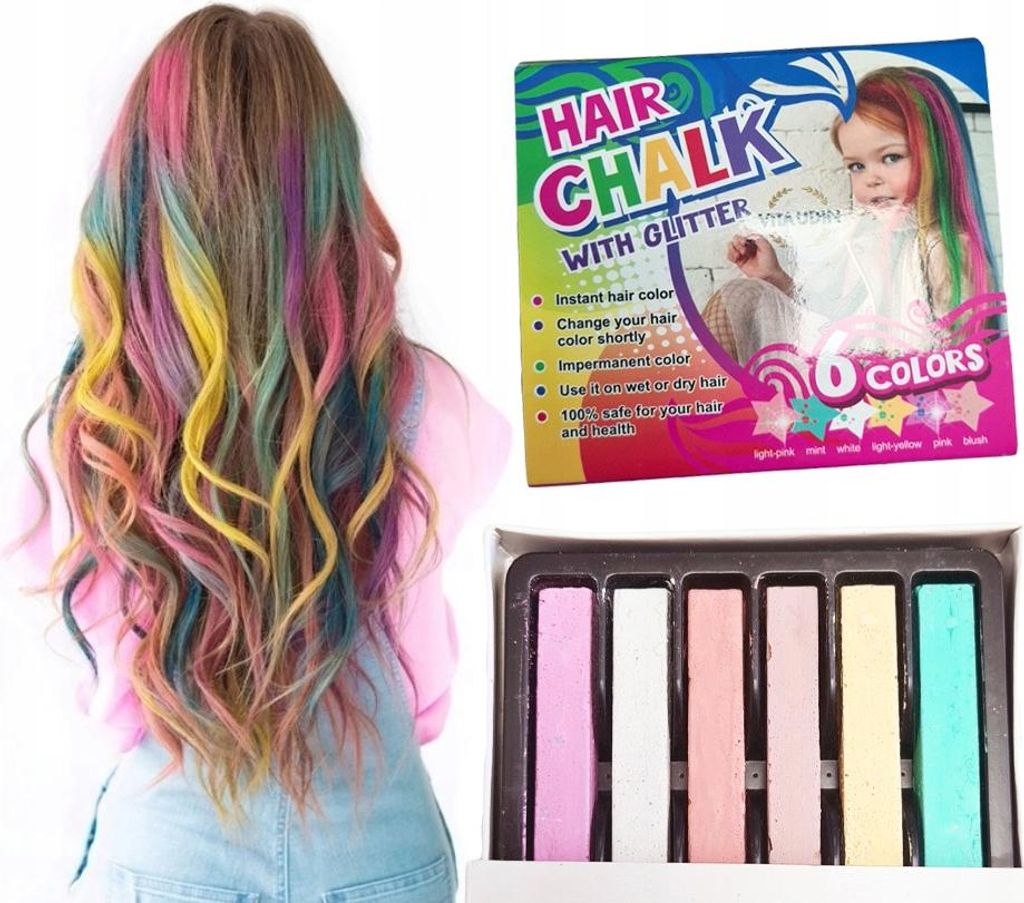 Haarfärbe-Holzkohlekreide x6