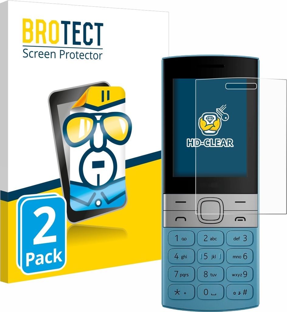 2x Für Nokia 150 (2023) Schutzfolie BROTECT Displayschutz Display Schutz Folie Klar Transparent