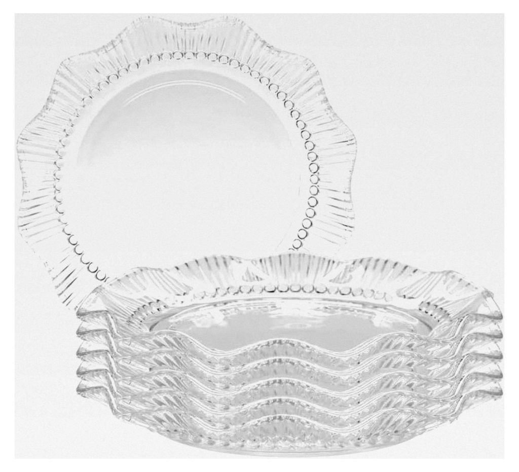Tellerset für 6 Personen Ø 17,5 cm Glasteller Kuchenteller Set aus Glas