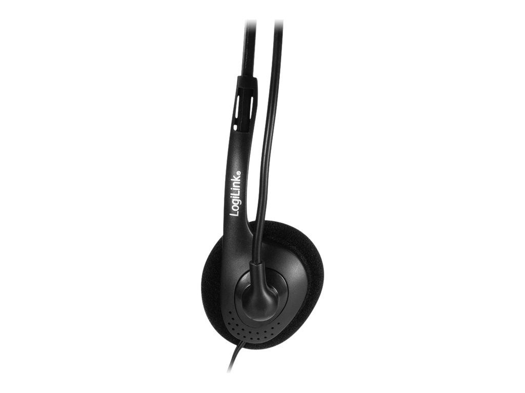 Cuffia Mono LogiLink HS0054 Con Microfono E Jack 3,5 Mm, Ideale Per Call Center E Ufficio