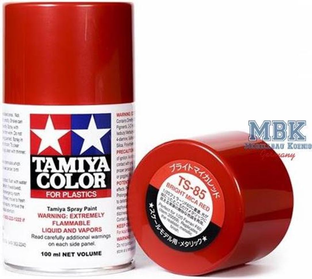 TAMIYA TS85 TS85 Mica Hellrot Glim. F60 - Spraydose 100ml