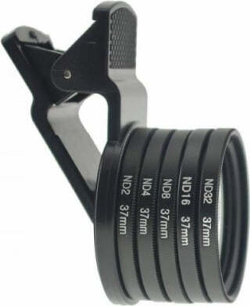 SYSTEM-S ND Filter Set 37 mm Neutraldichtefilter Graufilter mit Clip für Smartphone