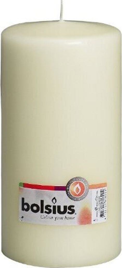 8 x Stumpenkerze 200/98mm cellophaniert ,elfenbein