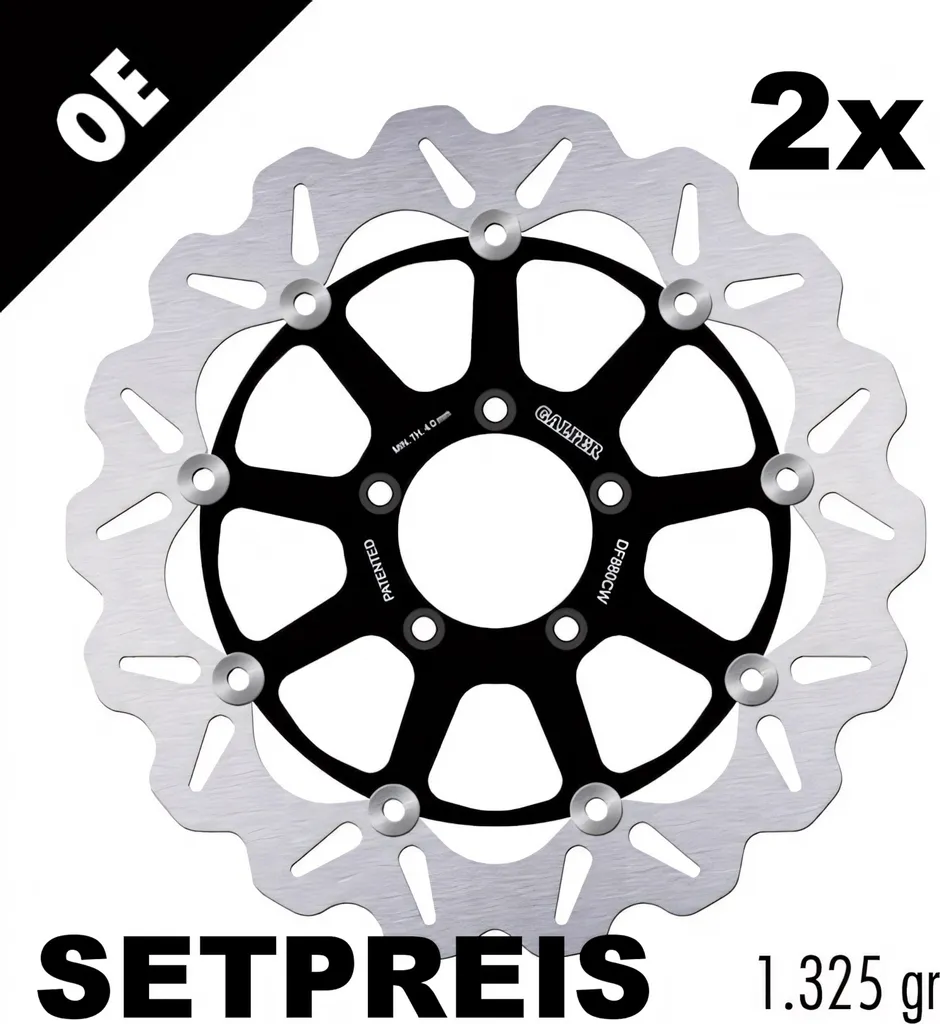 Disques de Frein Galfer DF880CW Flottants 320mm pour Ducati 749 et S4R
