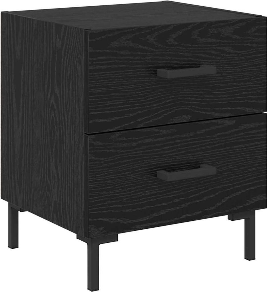 Nachttisch Schwarz Eichen-Optik 40 x 35 x 47,5 cm Holzwerkstoff