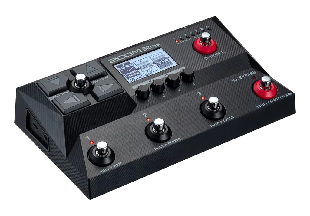 Pédale Multi-Effets Zoom B2 FOUR pour Basse avec Technologie Multi-Layer