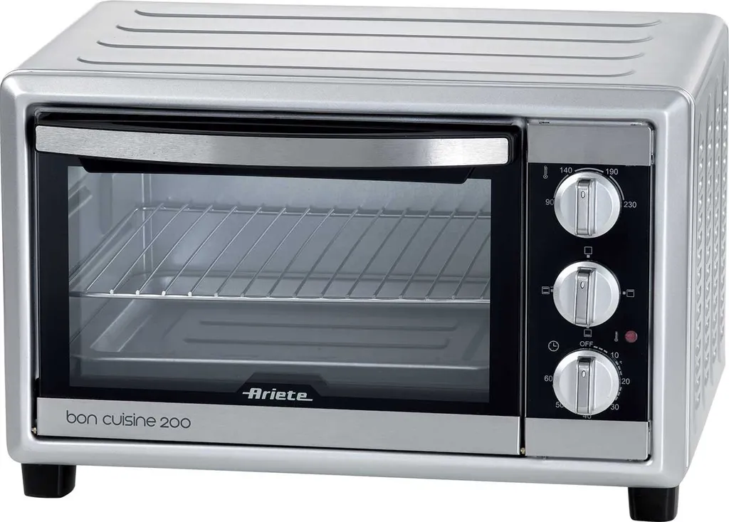 Mini-four 20L Ariete Gran Gusto Argent - Thermostat Réglable et Timer