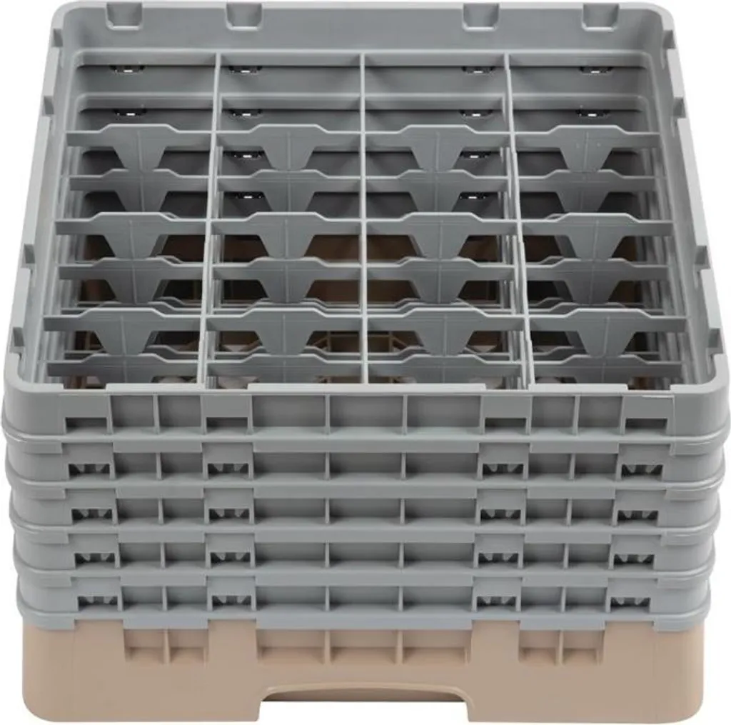 Panier de lavage robuste Cambro 16 compartiments pour verres