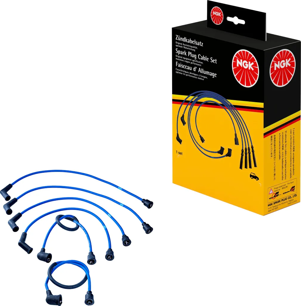 Câbles d'allumage NGK 9905 en silicone isolant pour moteur MAZDA RX 7 SA