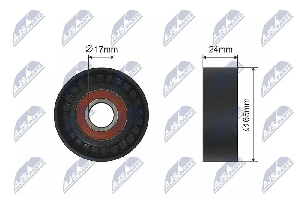 NTY RNK-VW-031 Spannrolle Keilrippenriemen 65mm für VW Golf VII Schrägheck (5G1, BQ1, BE1, BE2) Passat Variant (3G5, CB5) TIGUAN (5N) Golf VII Va...
