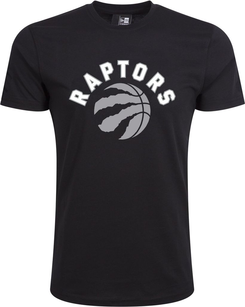 New Era Toronto Raptors NBA Team Logo Tee Black T T-Shirt Men M L XL XXL(XL,Black)