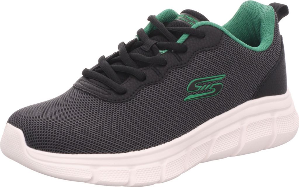 Skechers Herren-Sneaker BOBS B FLEX - ICY EDGE Schwarz-Grün-Weiß, Farbe:schwarz, EU Größe:42