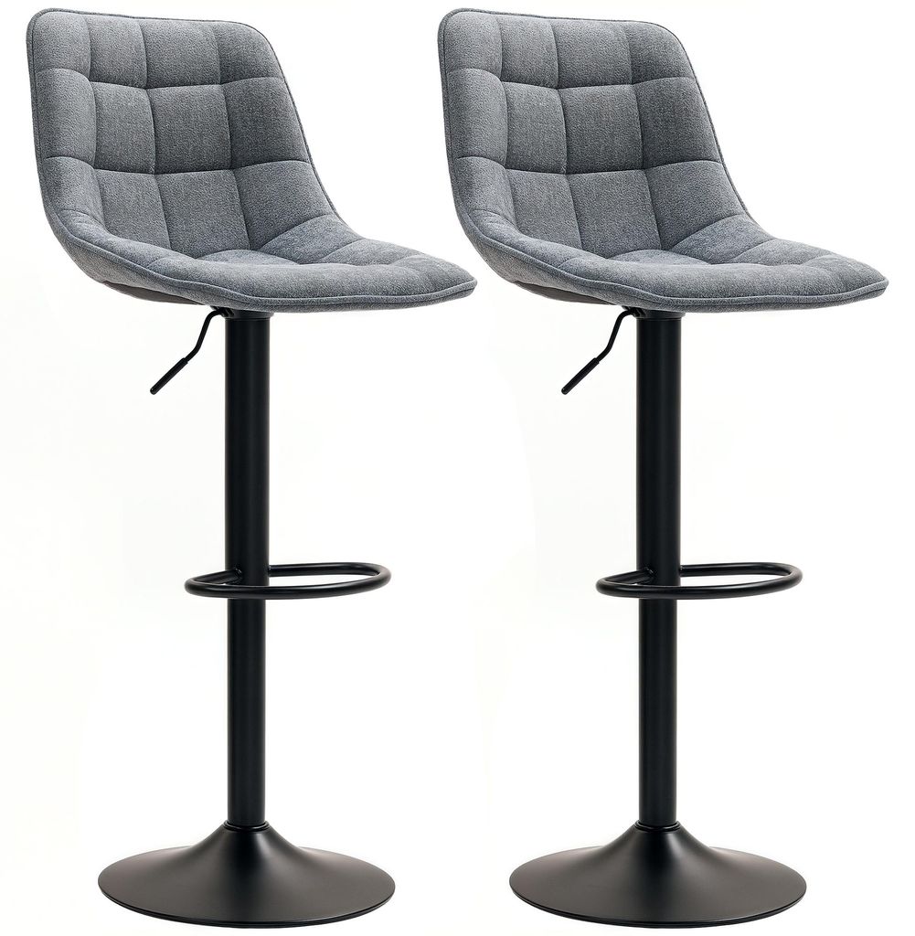 HOMCOM Barhocker 2er-Set Gepolstert Barstuhl mit Lehne Produktbild 