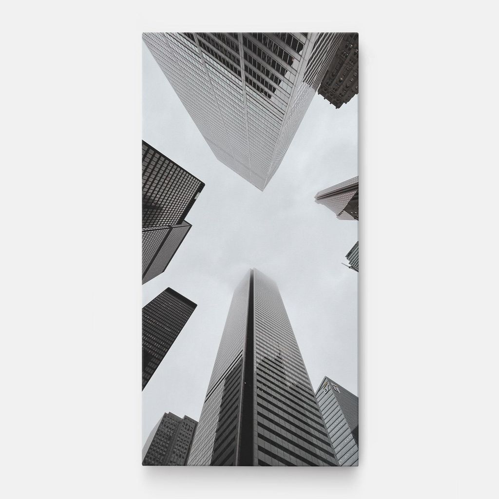 ARTHUB Leinwandbild 60x120 cm, High Grey Building | Wohnzimmerdekoration, Hängende Bilder, Wanddekoration, Heimdekoration, Landschaften, Städtisch